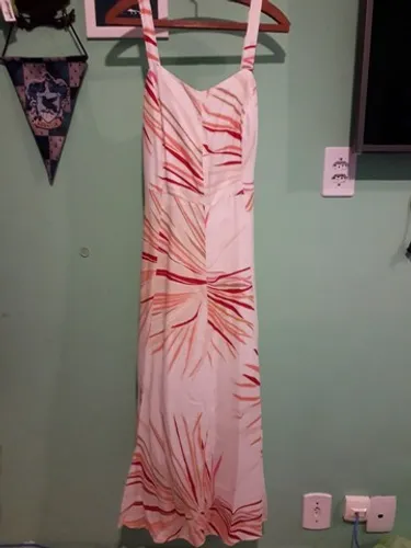 Vestido Longo Festa Cor Creme Viscose