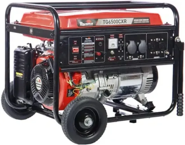 Gerador à Gasolina TG6500CXR 4T 389CC 6kVA Bivolt Mono com Partida Manual e Avr - Toyama