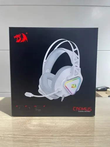Headset Redragon CADMUS Lunar White 7.1 - ate 12x sem juros, Loja Física