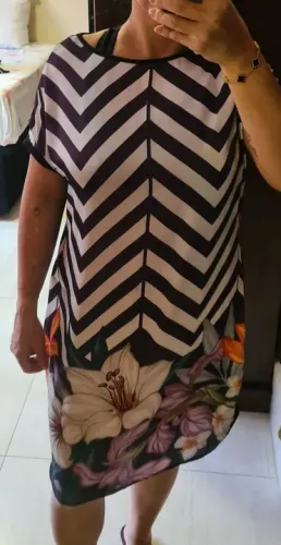 Vestido Chevron Floral