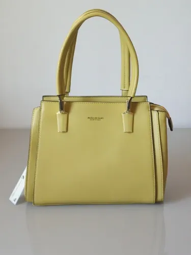 Bolsa de mão ou ombro 2 compartimentos Pavão de Ouro