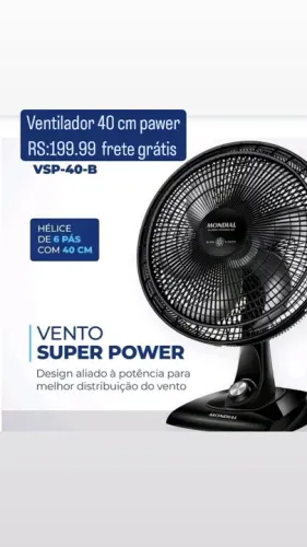 Ventilador 40 cm super pawer