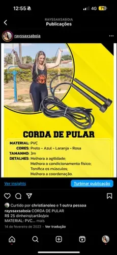 Corda de pular pvc
