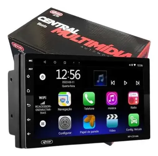 Central Multimídia Android Bluetooth Usb Wifi Gps Knup 