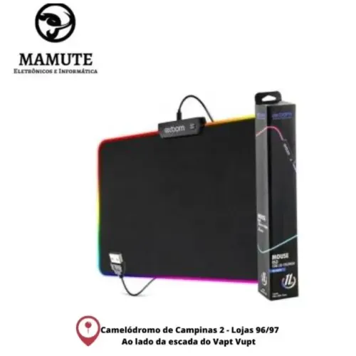 Mouse Pad Com Borda de 7 Cores de Led Modos Espectro Backlighting Mpled2535