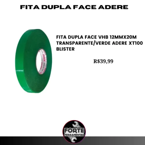 Fita Dupla Face Adere 12MM  X 20M