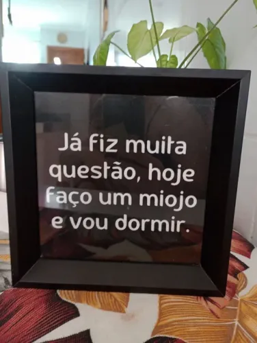 Quadro 20x20 com vidro e moldura