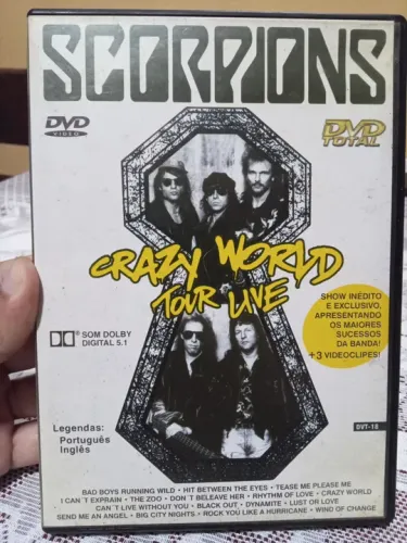 Dvd da Banda Scorpions Crazy World Tour Live