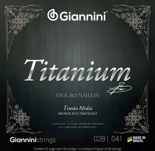 Encordoamento Cordas de Nylon para Violão Gianinni Titanium