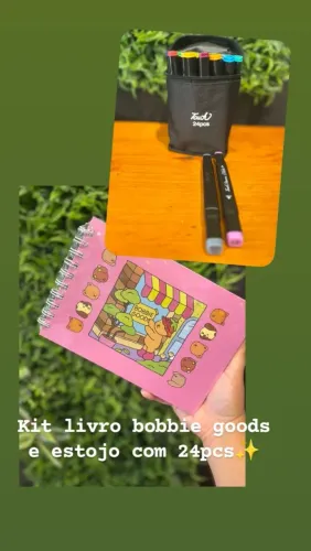 Kit Livro Bobbie Goods e Estojo com 24pcs