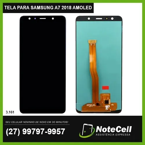 Tela Display Para Samsung A7 2018 Amoled Original sm-a750 3.161 - Instalação Expressa 30M