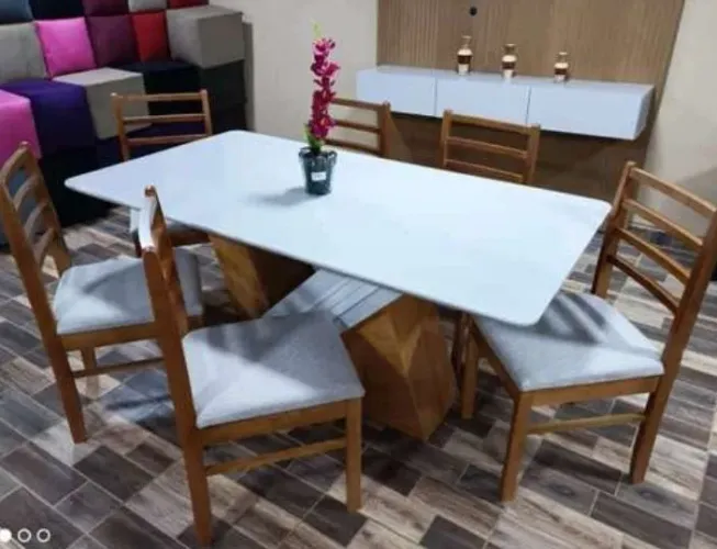 Conjunto mesa 6 cadeiras