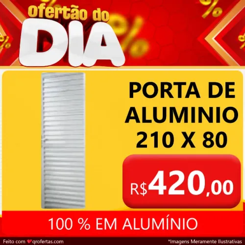 PORTA DE ALUMINIO 210 X 80 CM -