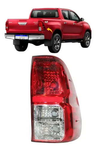 Lanterna Toyota Hilux 2017 2018 2019 A 2023 Direito Novo Direito Vermelho Crystal