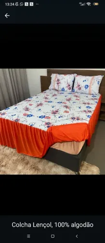 Cobre leito e colchas de cama.