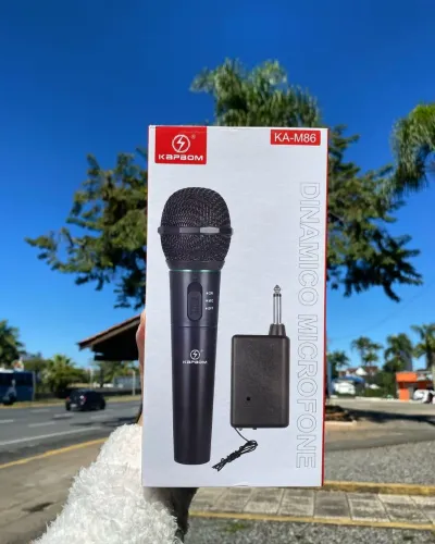 Microfone Sem Fio Novo!! Com Receptor P10 Para Karaokê Palestra