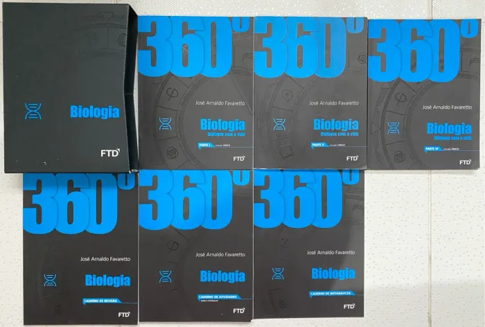 Box Completo - Coleção 360° Biologia - 1°, 2° e 3° anos do Ensino Médio