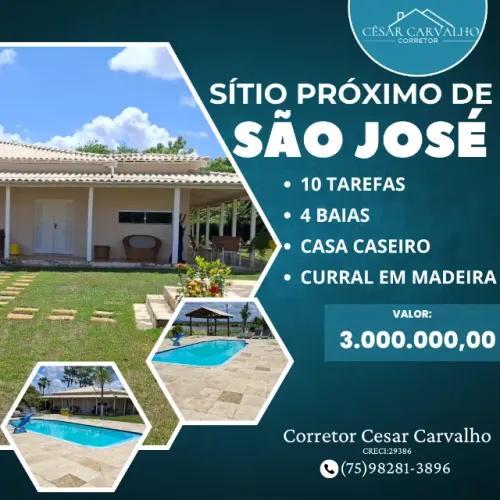 SÍTIO PRÓXIMO DE SÃO JOSÉ - 10 TAREFAS