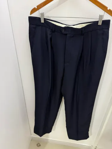 Calça social masculina azul marinho 