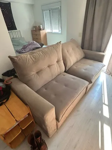 Sofá retrátil, com apoio reclinável e assento com pillowtop | 230x120cm
