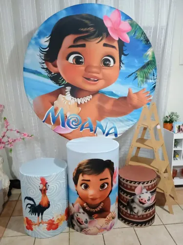 Pegue e monte tema Moana baby