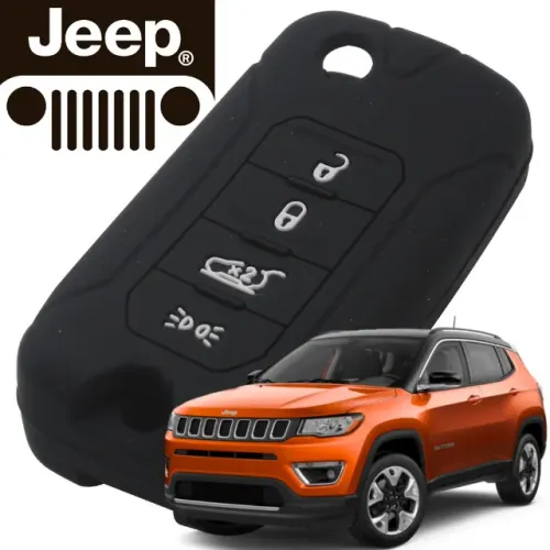 1 Capa de Chave em Silicone Acessório JEEP Renegade Grand Cherokee