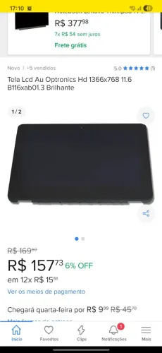 Tela 11.6 HD notebook e chromebook (Nova)