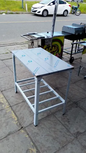 Mesa de aço inox 1.17 x 55 * Para cozinha industrial