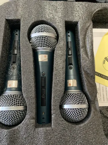 Kit 03 microfones 58V Kadosh com maleta