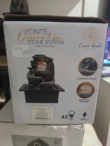 Fonte Decorativa Stone Esfera 21cm x 17cm x 25cm