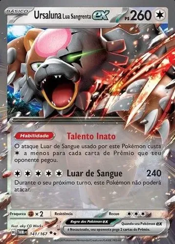 Card Ursaluna Ex 8 Cartas Fagulhas Impetuosa, 7 Mascaras do Crepusculo