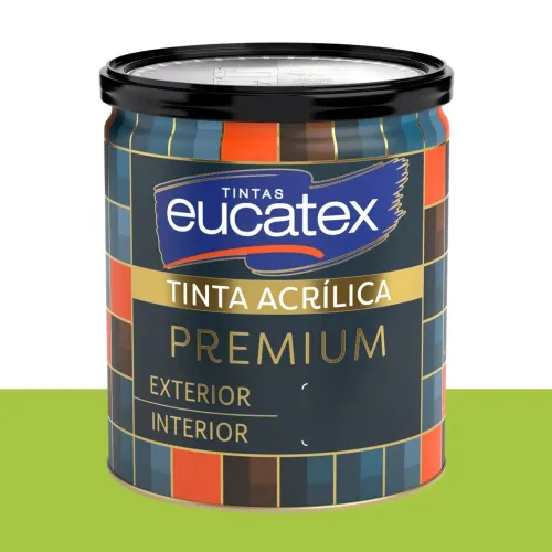 Tinta Acrílica Acetinada Eucatex Verde-neon 800 ml