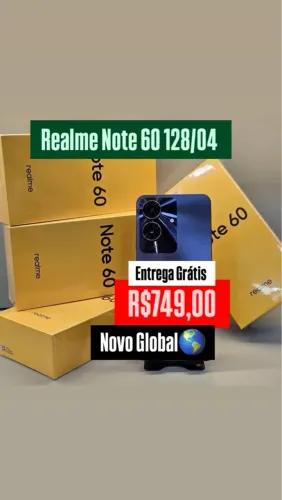 Celular Realme Note 60 128/04 Novo Garantia Oferta Sexta 