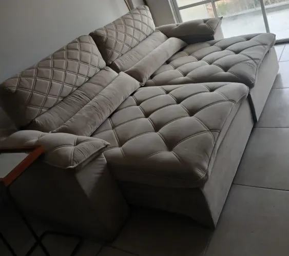 Sofá Modular Cinza Claro