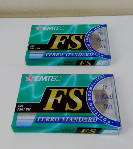 Kit 2 Fitas K7 EMTEC Ferro Standard 60 Min Lacradas