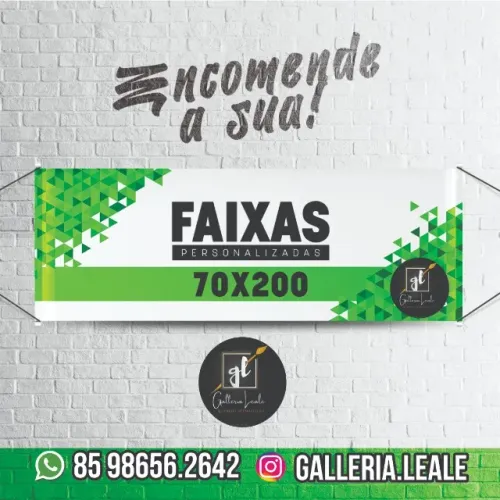 Faixa em Lona 0,70 x 2,00 m