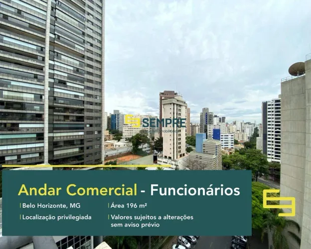 Andar comercial para vender no Funcionários em BH