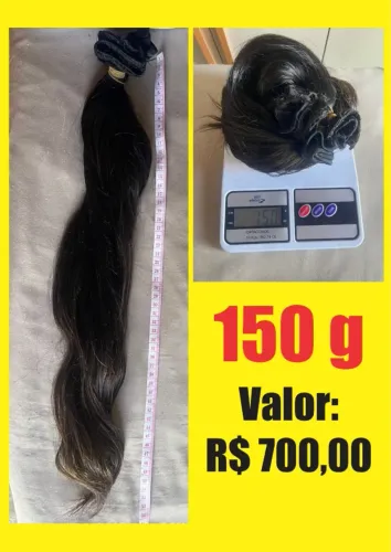 Mega hair cabelo humano 150gr 54cm