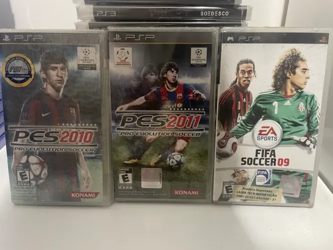 Kit 3 jogos PSP futebol