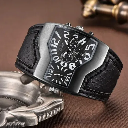 [NOVO] Relógio Maculino Oulm 1220 Preto 3Bar 