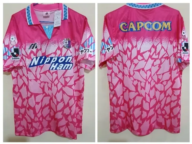 Camisa Cerezo Osaka Capcom 1994/1995 J League Japão Rosa Toninho Cerezo