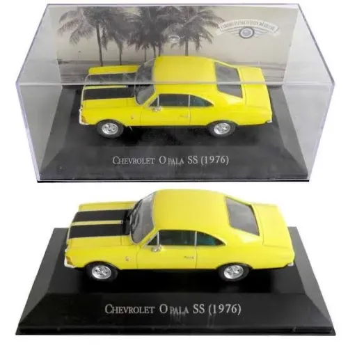 Chevrolet Opala SS amarelo 1976 Coleção Carros inequecíveis do Brasil 1/43