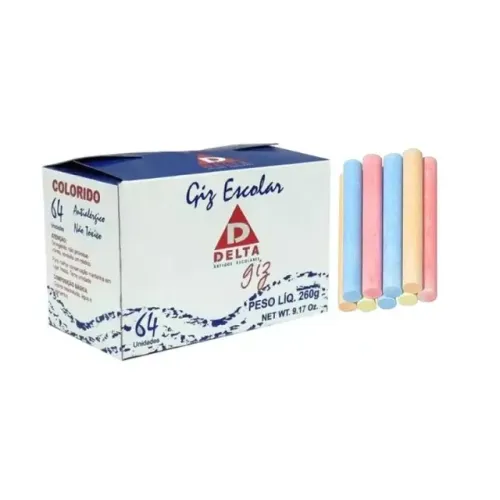 Giz colorido de lousa escolar 