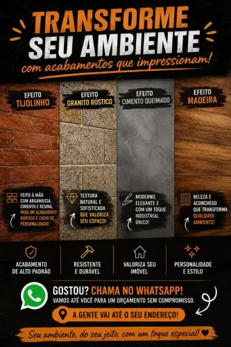 Trabalhamos com efeitos decorativos que valorizam qualquer espaço