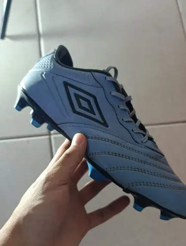 Umbro Tocco 3 Premier couro legítimo + Meião novo + bolsinha sacola
