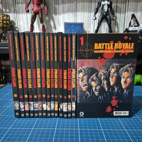 Mangá Battle Royale 1 a 15 (Capa Comum) Koushun Takami e Masayuki Taguchi
