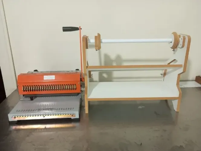 Encadernadora Marpax 2x1 para Wire-o + Suporte para Laminadora