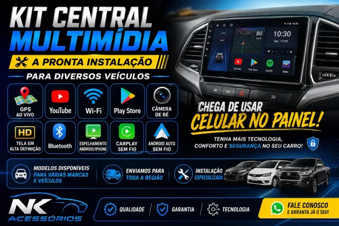 Kit central multimídia para diversos,instalação imediata 