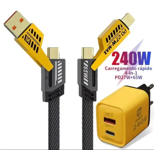 Carregador turbo 240w 4in1