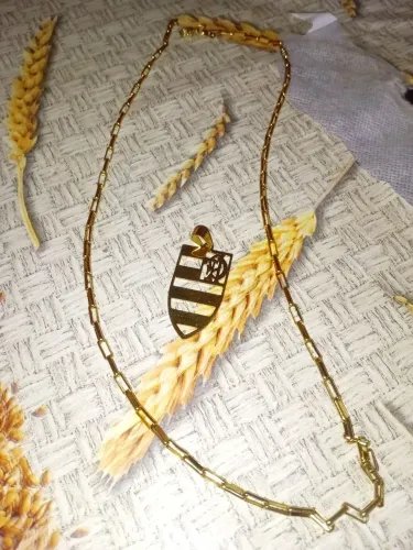 Cordão Flamengo banhado a ouro